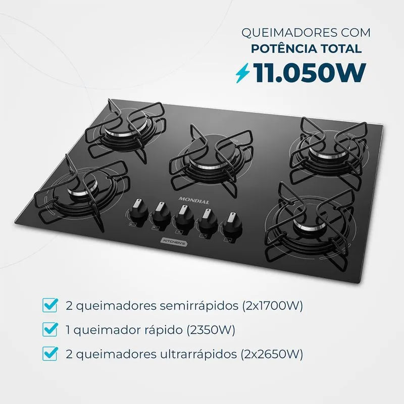 Cooktop a Gás 5 Bocas CTG-02