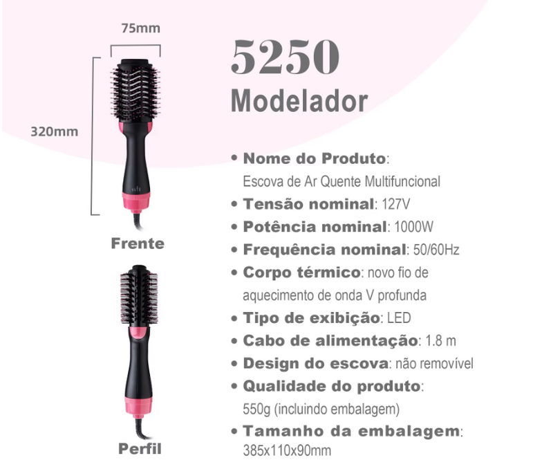 Kit Inverno Escova Secadora + Protetor Térmico (SEMI NOVO)
